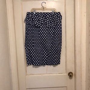 Polkadot pencil skirt